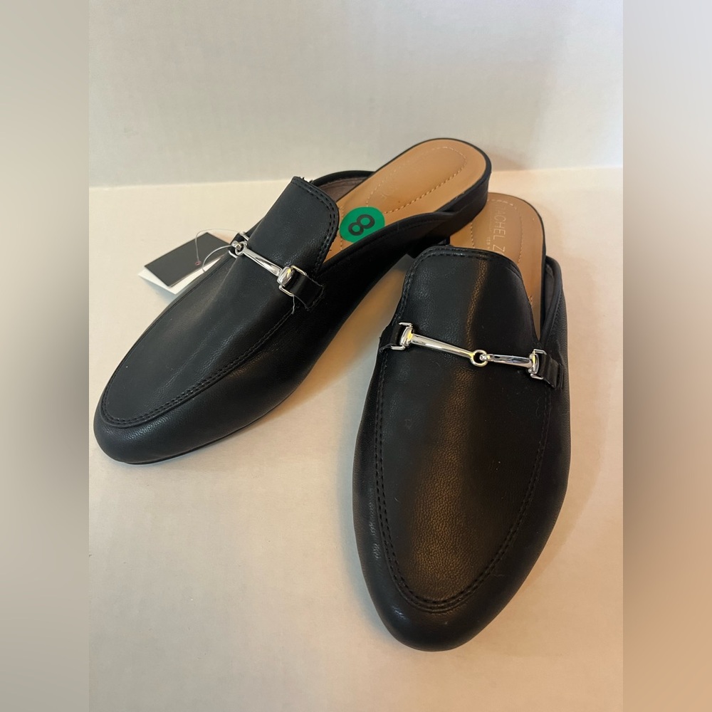 Rachel Zoe Black Mules with Silver Accents